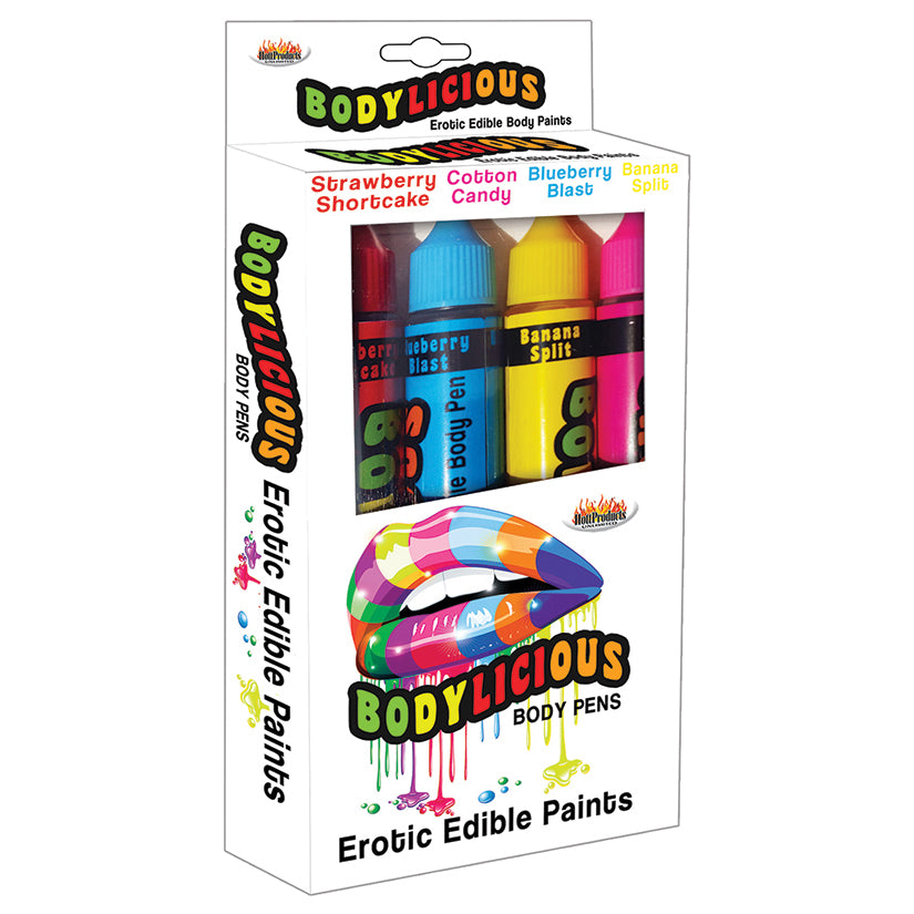 Dark Slate Gray Bodylicious Erotic Edible Body Paint Pens 4pk BODY TOPPINGS