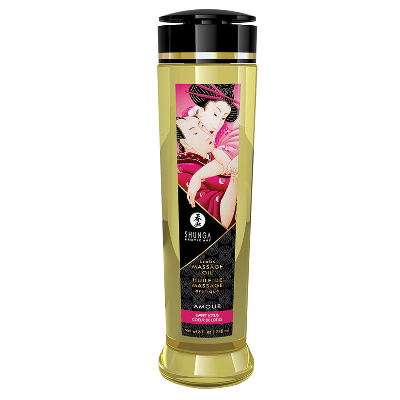 Dark Khaki Shunga Erotic Massage Oil Amour-Sweet Lotus 8oz MASSAGE