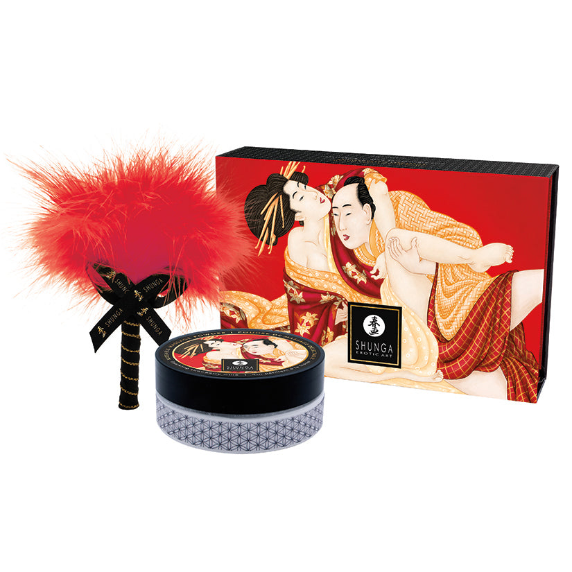 Black Shunga Kissable Massage Powder-Coconut Thrills 2.65oz BODY TOPPINGS