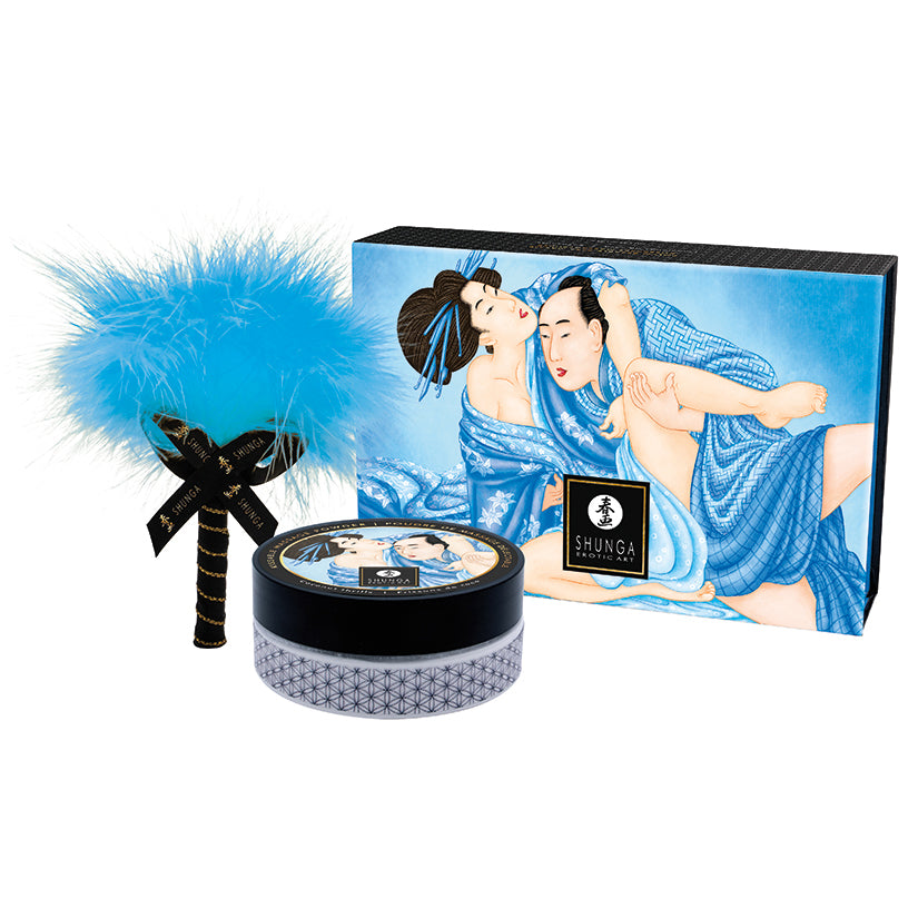 Cornflower Blue Shunga Kissable Massage Powder-Coconut Thrills 2.65oz BODY TOPPINGS