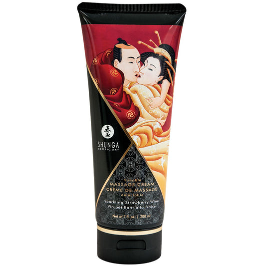 Tan Shunga Kissable Massage Cream-Exotic Fruits 7oz MASSAGE