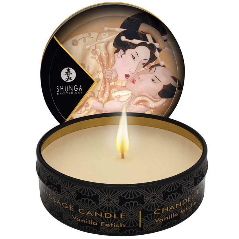 Tan Shunga Mini Massage Candle-Rose Petals 1oz MASSAGE