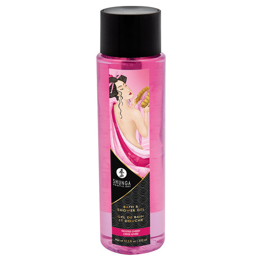 Black Shunga Kissable Bath and Shower Gel-Frosted Cherry 12.5oz BATH & BODY