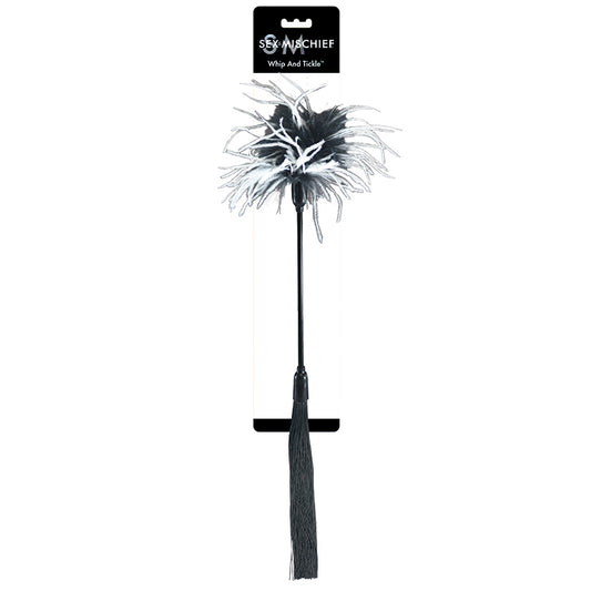 Light Gray S&M Whip & Tickle-Black/White FETISH