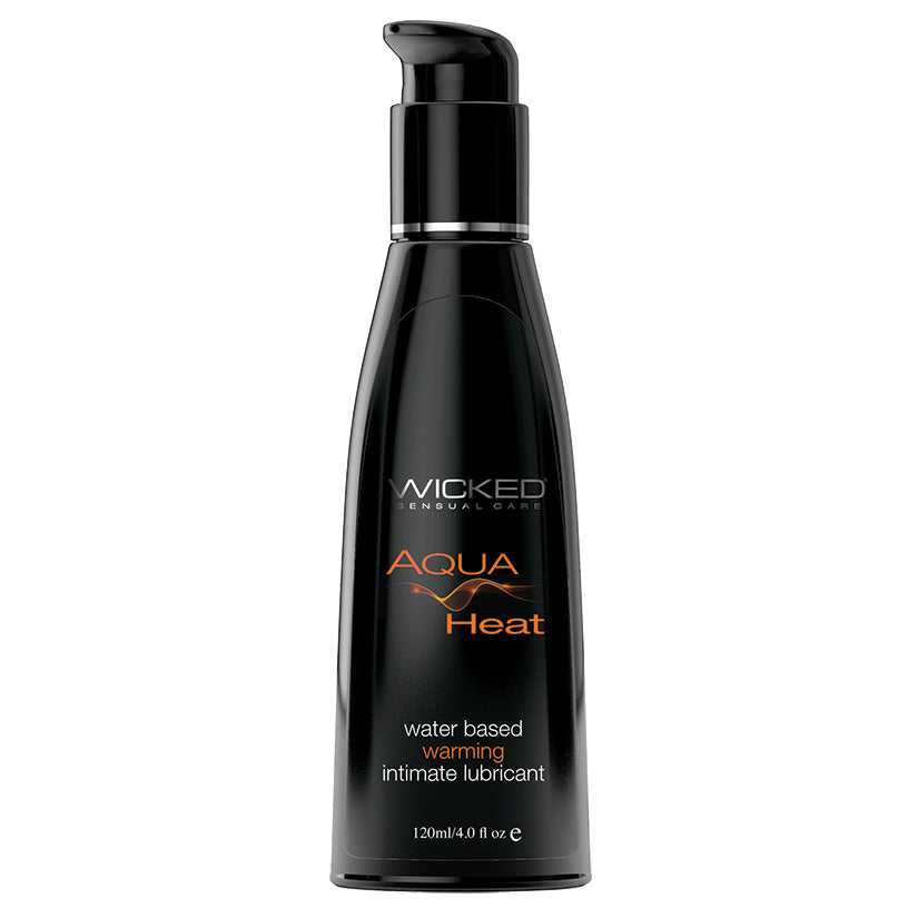 Black Wicked Aqua Heat Waterbased Warming Sensation 4oz LUBRICANTS
