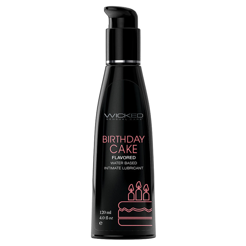 Black Wicked Aqua Flavored Lube-Blueberry Muffin 4oz LUBRICANTS