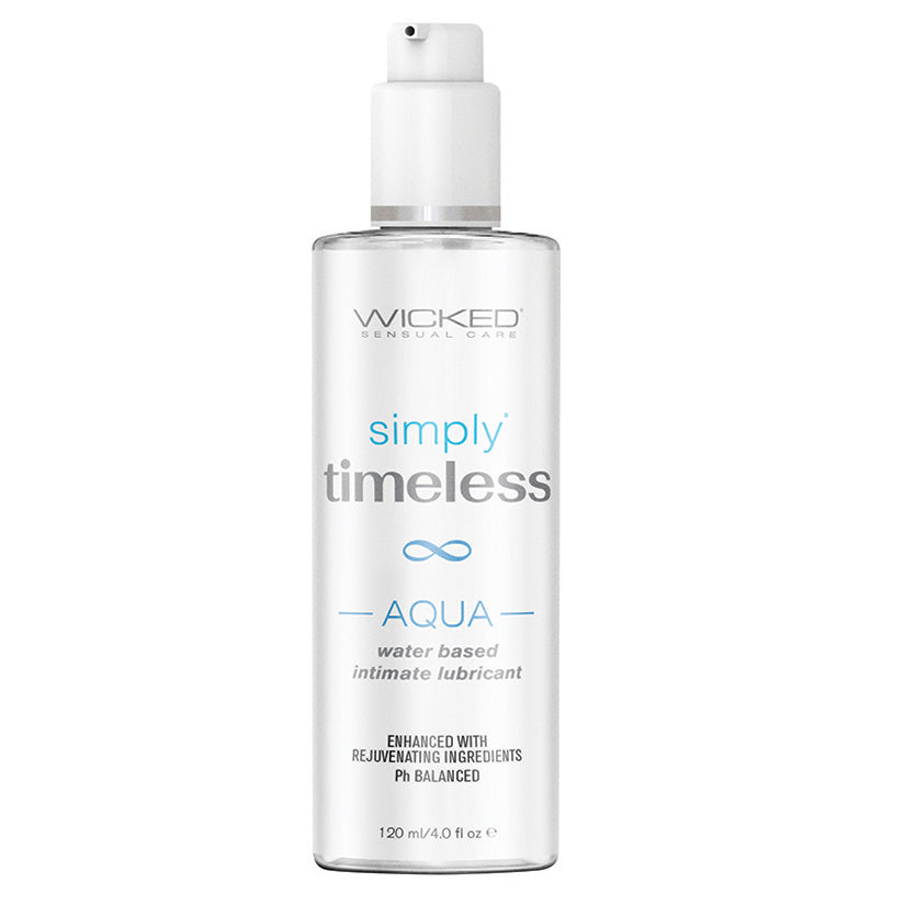 Wicked Simply Timeless Aqua Water-Based Lubricant 4oz The Fantasy Box Wicked Simply Timeless Aqua Water-Based Lubricant 4oz The Fantasy Box