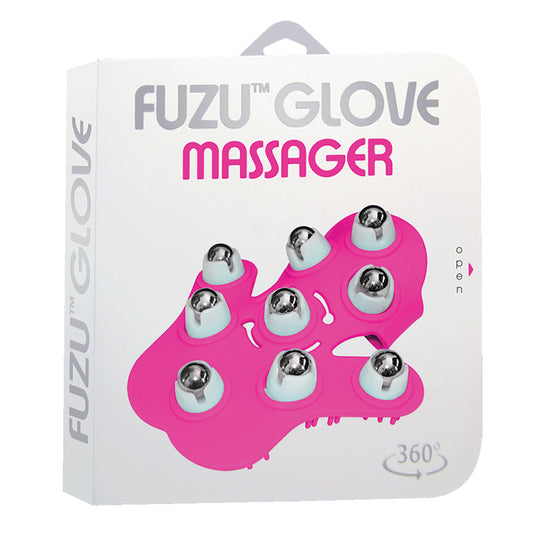 Lavender Fuzu Glove Massager-Neon Pink MASSAGE