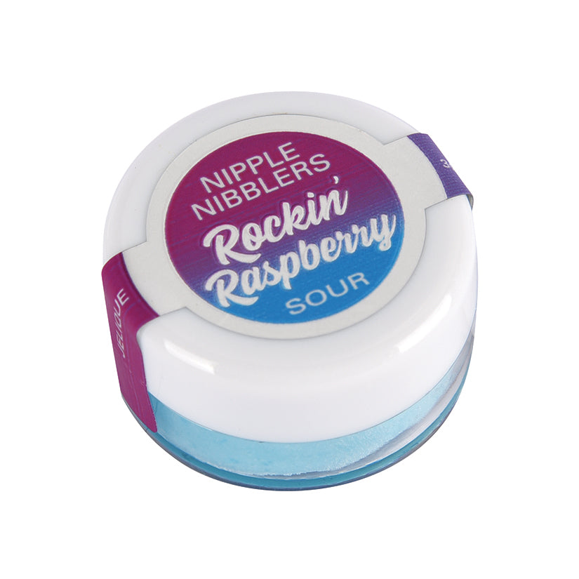Light Gray Jelique Nipple Nibblers Sour Tingle Balm-Rockin' Raspberry 3g ENHANCERS