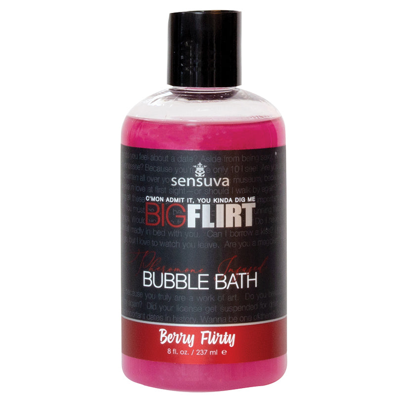 Pale Violet Red Sensuva Big Flirt Pheromone Bubble Bath-Berry Flirty 8oz BATH & BODY