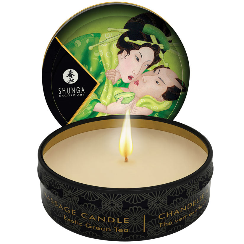 Tan Shunga Mini Massage Candle-Rose Petals 1oz MASSAGE